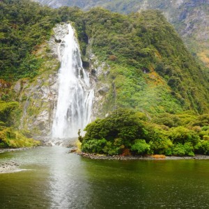 Milford Sound waterfalls 